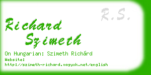 richard szimeth business card