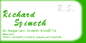 richard szimeth business card